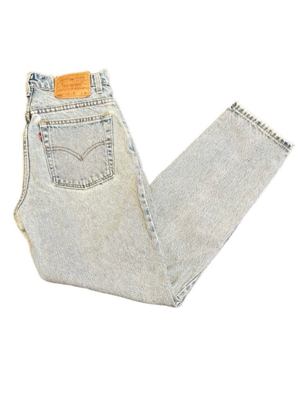 Levi’s 550 Light Wash Distressed Relaxed Fit Tapered Leg Jeans Size 10 REG M